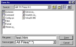 記事本制作html文件保存示意圖